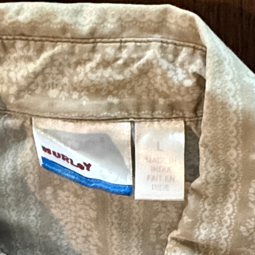 Hurley Snap Button Down Shirt Large - image 2